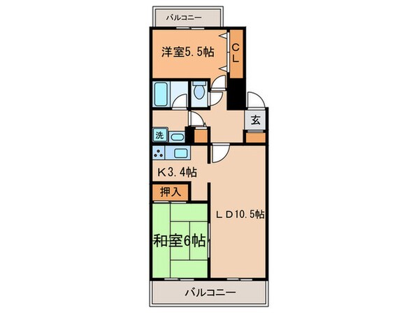 フィ－ル天神町３号館の物件間取画像